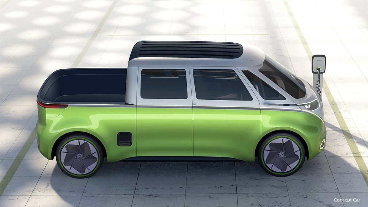 Volkswagen muestra una versión pick-up de la furgoneta eléctrica ID. Buzz