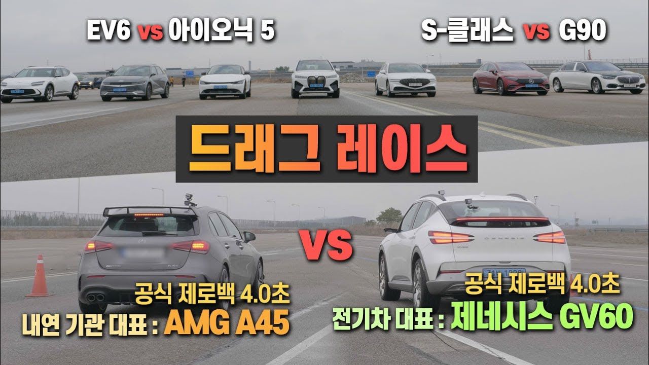 Mega prueba de aceleración. KIA EV6 vs Hyundai IONIQ 5 vs Genesis GV60