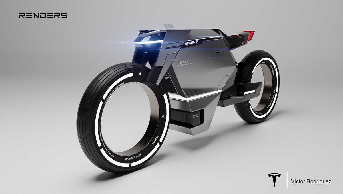 Tesla Model M, una visión de moto eléctrica con inspiración de Cybertruck