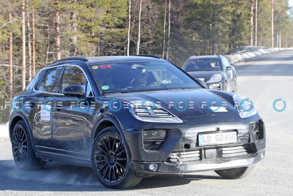 Avistado durante unas pruebas de invierno el Porsche Macan eléctrico