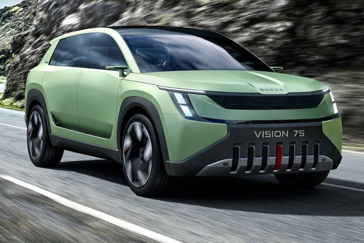 Skoda Vision 7S: un SUV eléctrico con 600 kilómetros de autonomía y 7 plazas que llegará en 2026