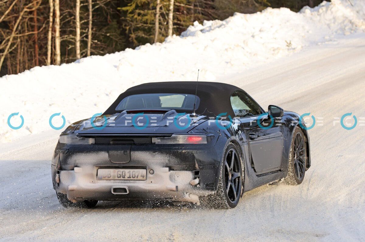 El Porsche 718 Boxster eléctrico nos muestra interesantes novedades en sus últimas fotos espía