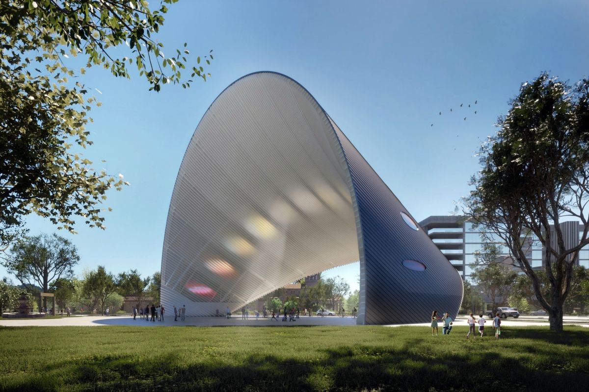 Arco del Tiempo, arte arquitectónico y planta de energía renovable que genera 400 MWh anuales