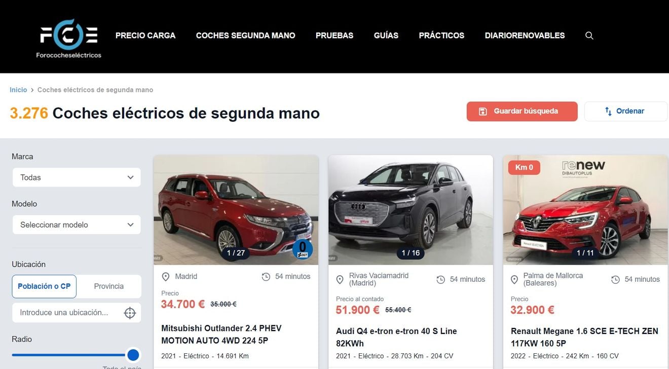 En FCE estrenamos sección de venta de coches eléctricos de segunda mano