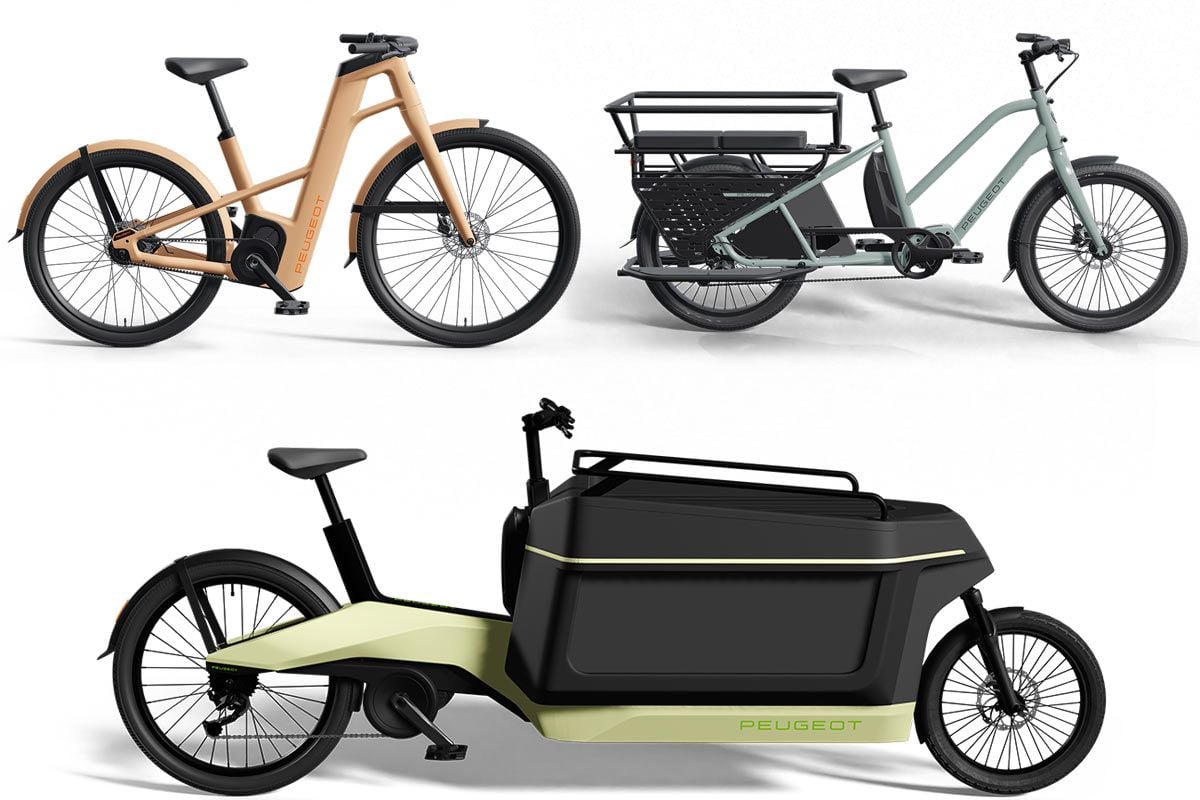 Peugeot presenta tres nuevas bicicletas eléctricas conectadas para uso familiar y comercial en la ciudad