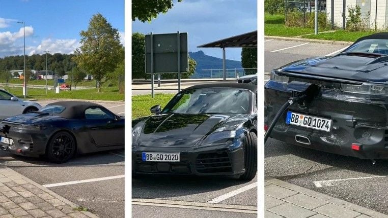 El Porsche Boxter será eléctrico, llegará en 2024, y ha sido cazado durante unas pruebas