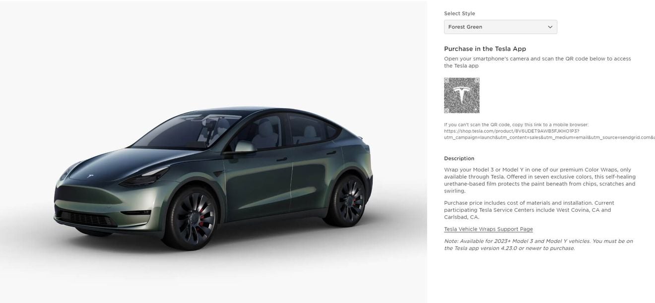 Tesla empieza a ofrecer vinilado de sus coches para un diseño más exclusivo