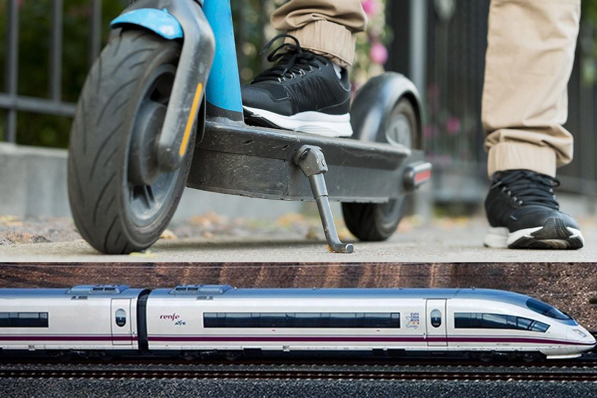 Cerco a los patinetes eléctricos, prohibidos en todos los trenes de Renfe desde el 12 de diciembre, pero no las eBikes