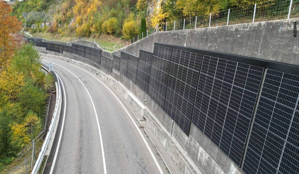 Paneles solares en los muros de las autopistas como alternativa de producción renovable