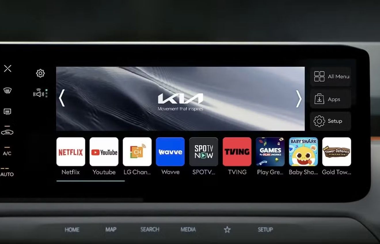 El KIA EV3 usará el sistema de info-entretenimiento LG Webos, con Netflix y Youtube