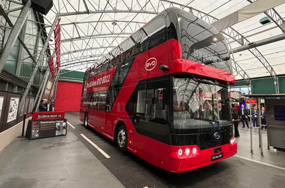 La marca china BYD quiere conquistar Londres con su nuevo autobús eléctrico de dos pisos