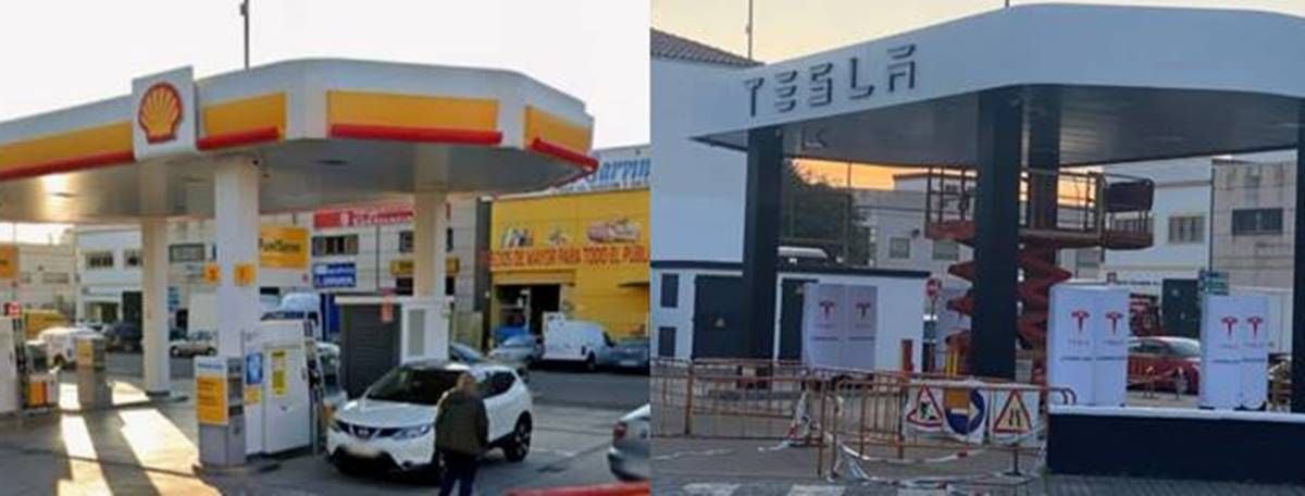 De gasolinera de Shell, a Supercargador de Tesla. Así ha cambiado esta estación de servicio de Córdoba