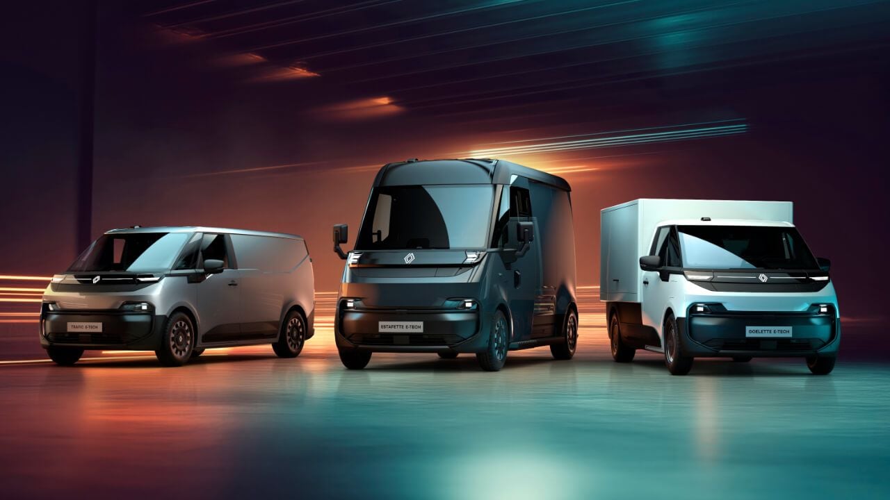 Estas furgonetas eléctricas tienen mucha autonomía y carga ultrarrápida para que te olvides del diésel. Llegan las Renault Estafette, Goelette y Trafic