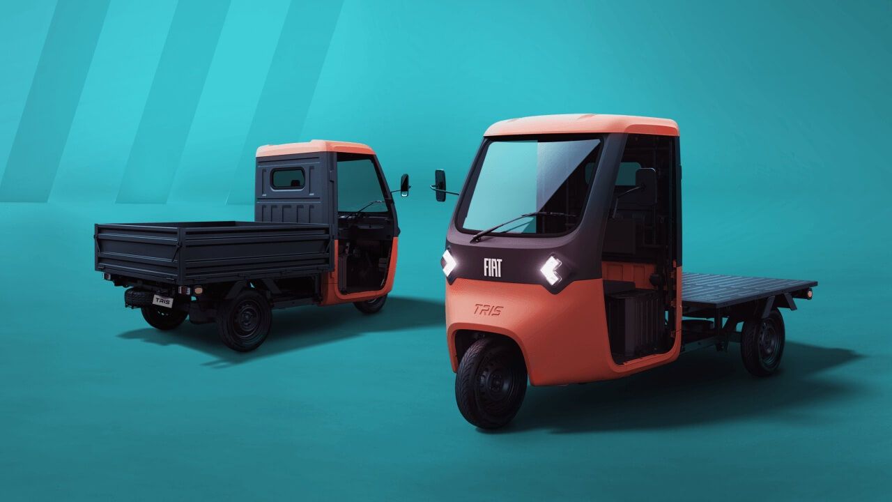 Mitad moto, mitad furgoneta. FIAT presenta el TRIS, un triciclo eléctrico para el reparto urbano