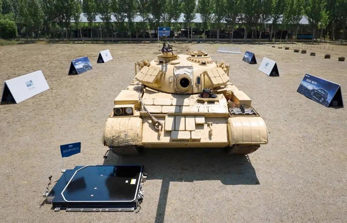 Esta batería de Geely es capaz de soportar el peso de un tanque de 36 toneladas