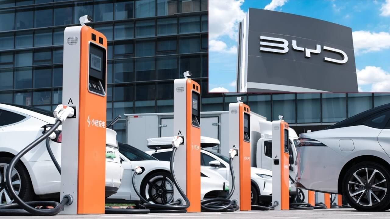 BYD anuncia el despliegue de 19.000 cargadores para coches eléctricos tan rápidos como un surtidor de gasolina