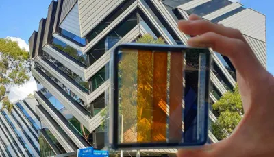 placa solar transparente de cristal