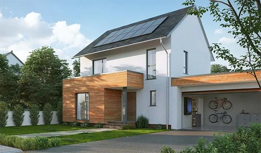 Paneles solares en vivienda