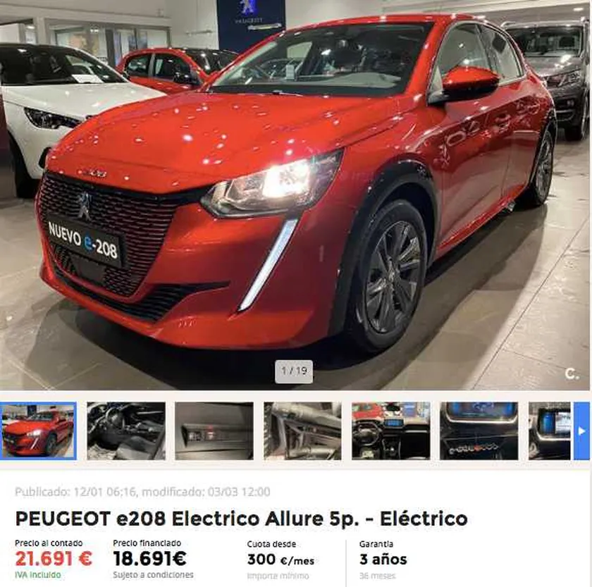 Peugeot e208 eléctrico 