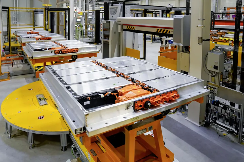 Producción de baterías de Volkswagen.