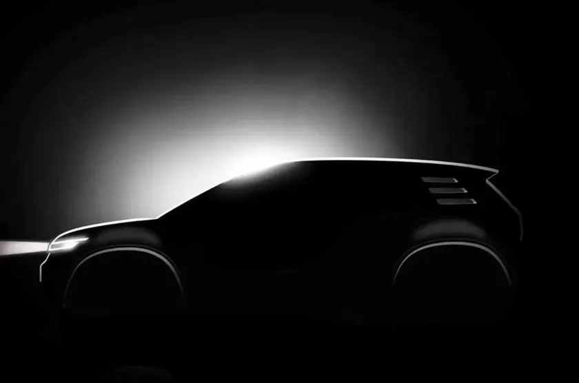 2024 - [Volkswagen] ID.2 SUV Volkswagen-electric-suv-teaser-side-profile-brightened